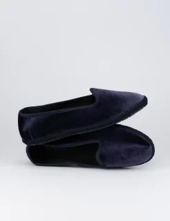 Ballerine tacco 1cm velluto viola