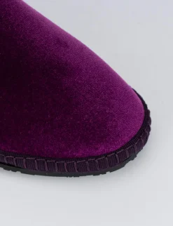 Ballerine tacco 1cm velluto viola