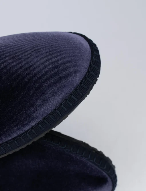 Ballerine tacco 1cm velluto viola