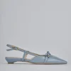 Ballerine tacco 2cm vernice azzurro