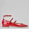 Ballerine tacco 1cm vernice rosso