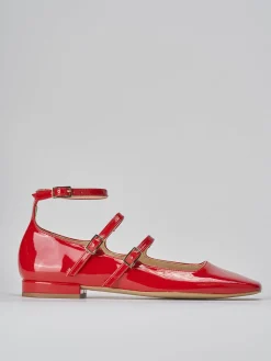Ballerine tacco 1cm vernice rosso