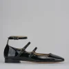 Ballerine tacco 1cm vernice nero