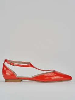 Ballerine tacco 1cm vernice rosso