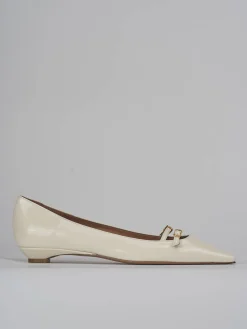 Ballerine tacco 2cm vernice bianco