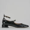 Ballerine tacco 2cm vernice nero