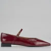 Ballerine tacco 1cm vernice bordo'
