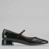Ballerine tacco 2cm vernice nero
