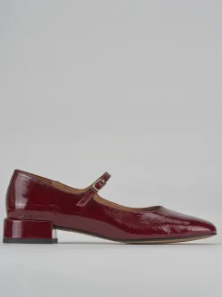 Ballerine tacco 2cm vernice bordo'