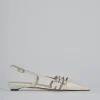 Ballerine tacco 2cm vernice beige