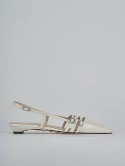 Ballerine tacco 2cm vernice beige