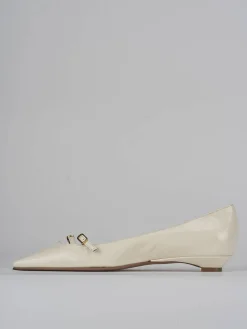 Ballerine tacco 2cm vernice bianco