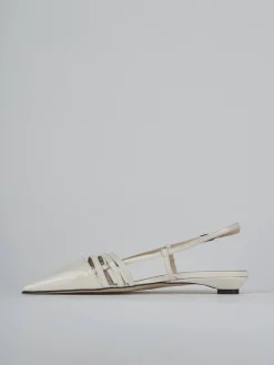 Ballerine tacco 2cm vernice beige