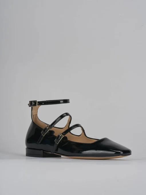 Ballerine tacco 1cm vernice nero