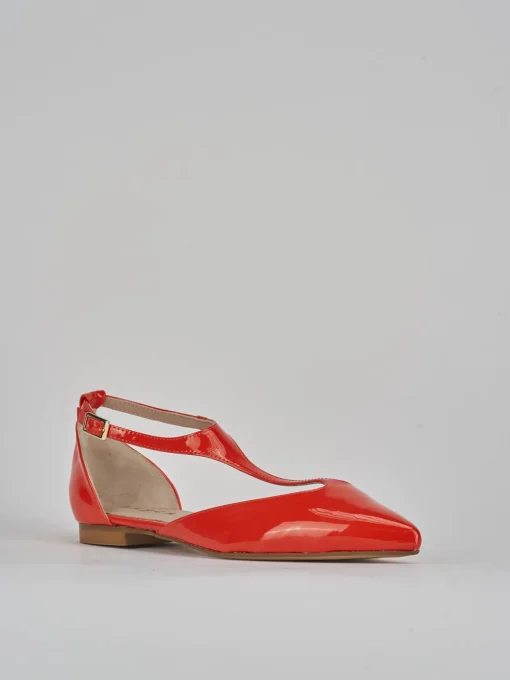 Ballerine tacco 1cm vernice rosso