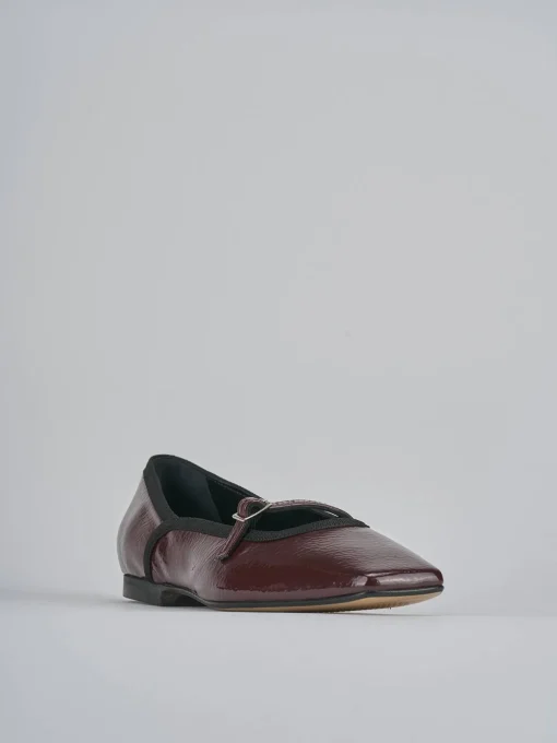 Ballerine tacco 1cm vernice bordo'