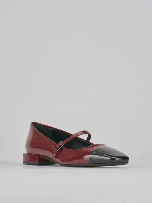 Ballerine tacco 2cm vernice nero