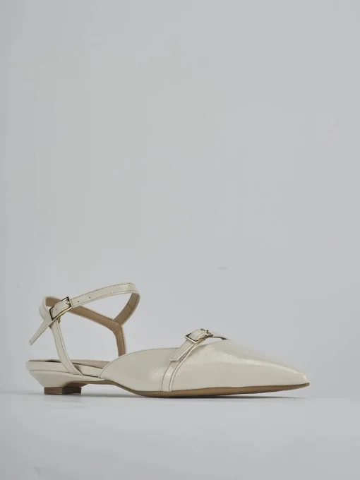 Ballerine tacco 2cm vernice bianco