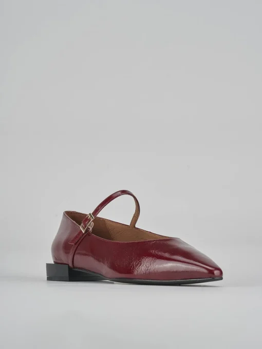 Ballerine tacco 1cm vernice bordo'