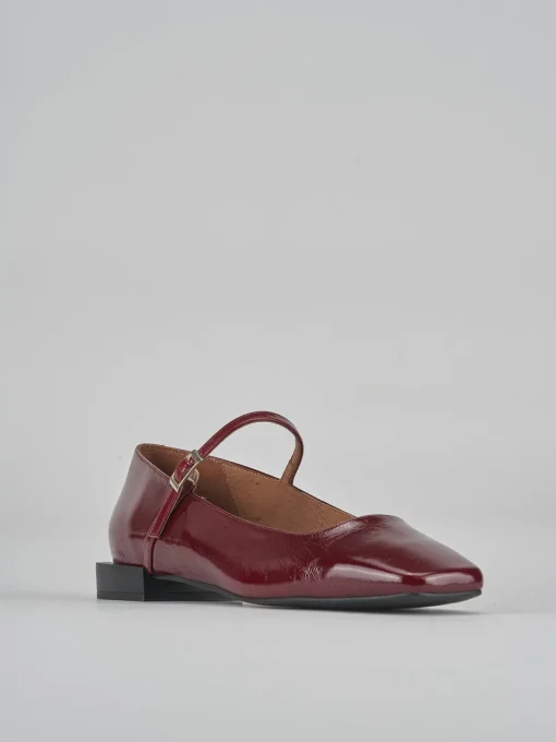Ballerine tacco 1cm vernice bordo'