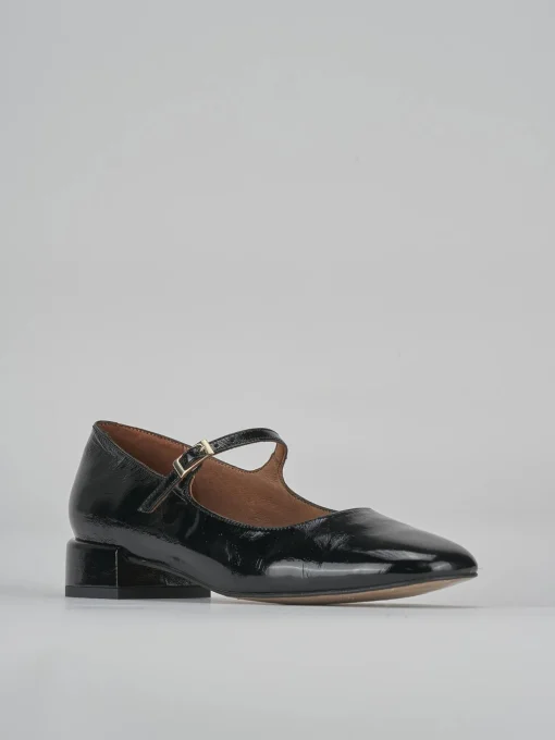 Ballerine tacco 2cm vernice nero
