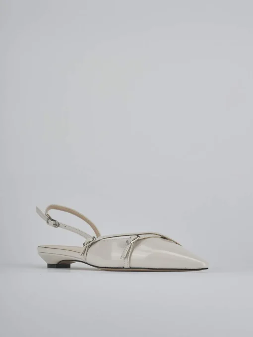 Ballerine tacco 2cm vernice beige