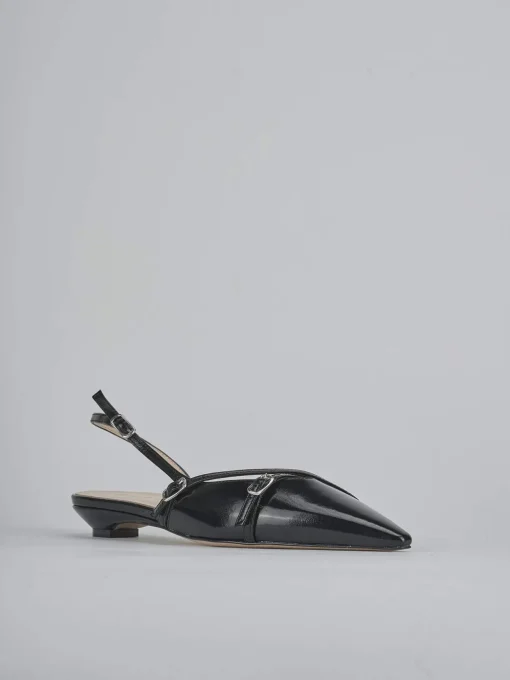 Ballerine tacco 2cm vernice nero