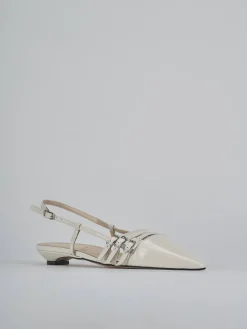 Ballerine tacco 2cm vernice beige