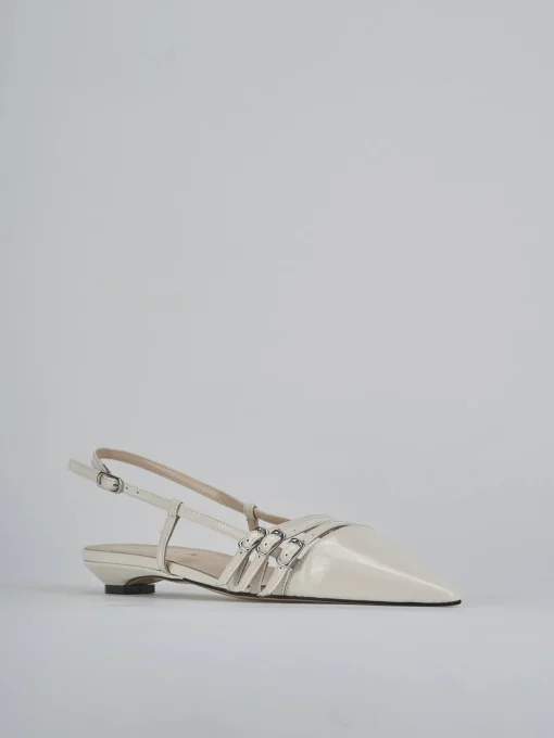 Ballerine tacco 2cm vernice beige