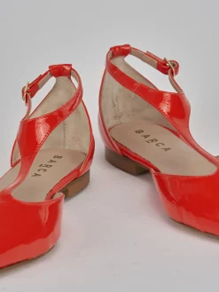 Ballerine tacco 1cm vernice rosso
