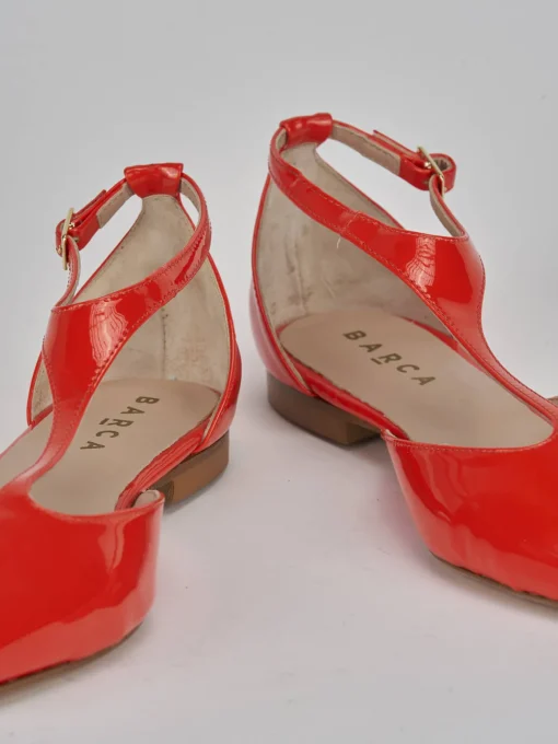 Ballerine tacco 1cm vernice rosso