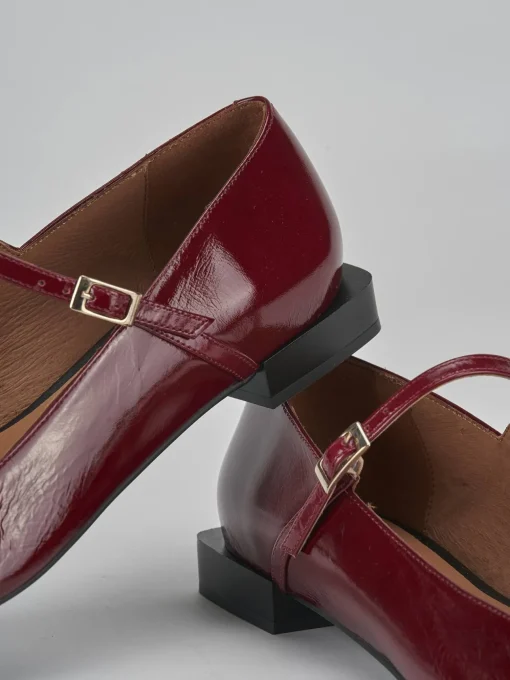 Ballerine tacco 1cm vernice bordo'