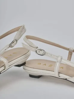 Ballerine tacco 2cm vernice beige