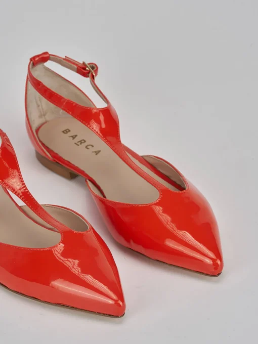 Ballerine tacco 1cm vernice rosso
