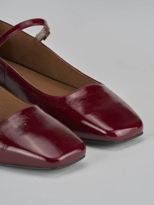 Ballerine tacco 1cm vernice bordo'