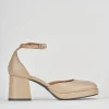 Bebe' tacco 5 cm marrone pelle