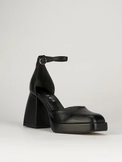 Bebe' tacco 9 cm nero pelle