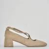 Bebè tacco 5 cm beige camoscio