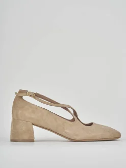 Bebè tacco 5 cm beige camoscio