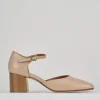 Bebè tacco 7 cm beige pelle