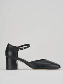 Bebè tacco 7 cm nero pelle