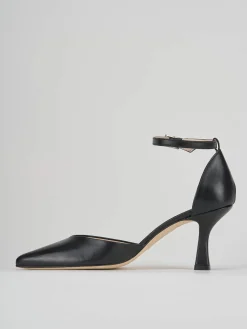 Bebè tacco 7 cm nero pelle