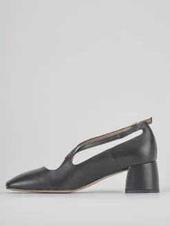 Bebè tacco 5 cm nero pelle