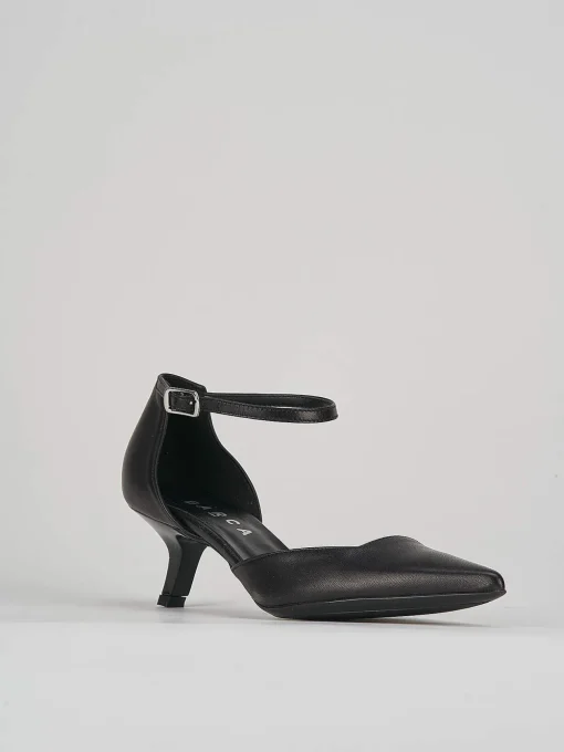 Bebè tacco 3 cm nero pelle