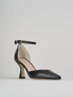 Bebè tacco 7 cm nero pelle