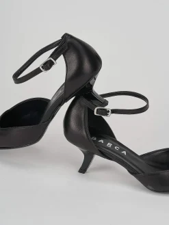 Bebè tacco 3 cm nero pelle