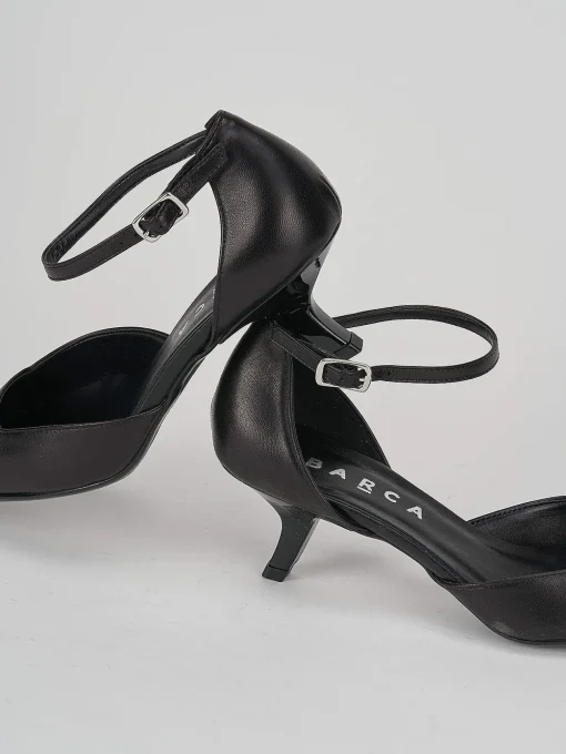 Bebè tacco 3 cm nero pelle