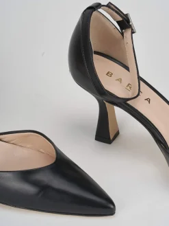 Bebè tacco 7 cm nero pelle