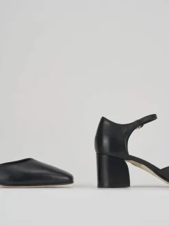 Bebè tacco 7 cm nero pelle