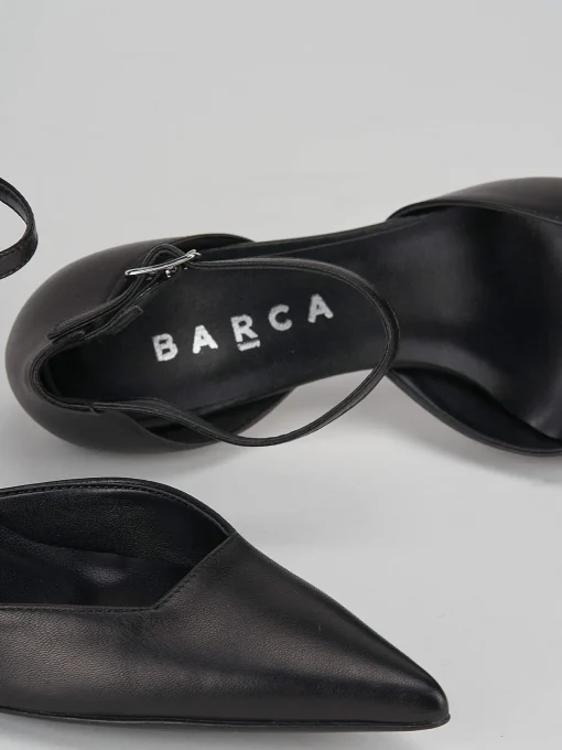 Bebè tacco 3 cm nero pelle